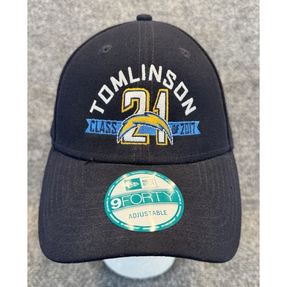 Vintage New Era Tomlinson 21 Chargers HOF 2017 Class Adjustable 9FORTY Hat